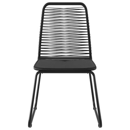 3-tlg. Garten-Essgruppe PVC Rattan Schwarz - Pazzar.ch