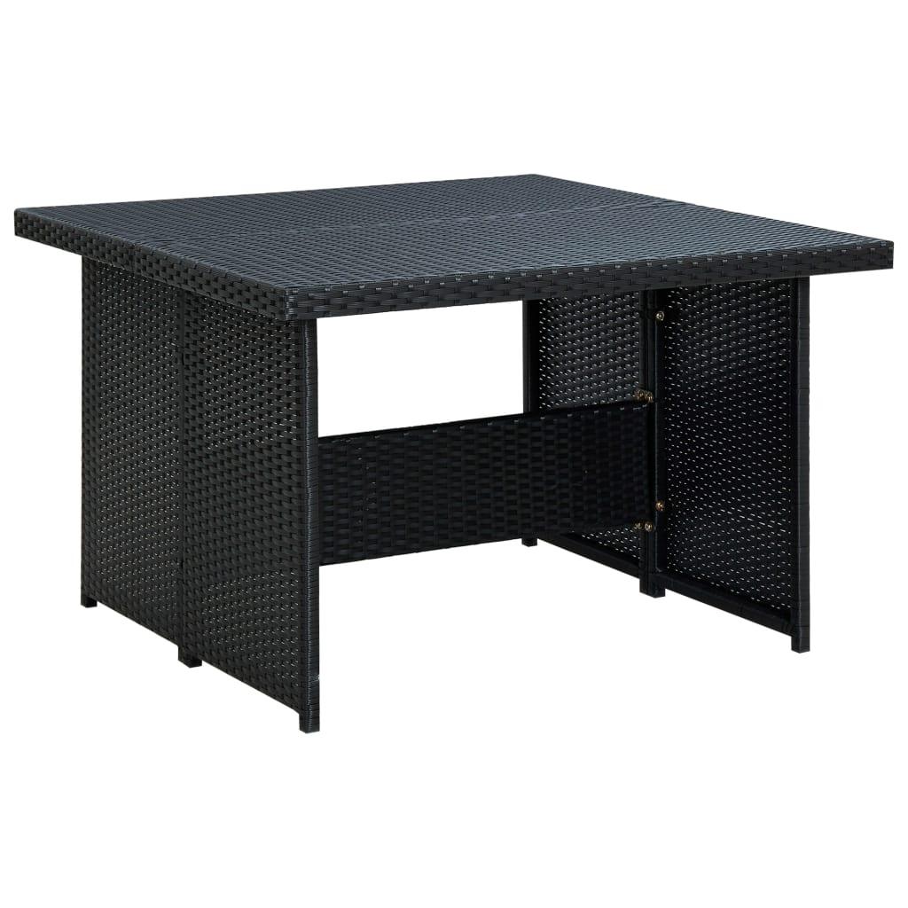 6-tlg. Garten-Lounge-Set mit Auflagen Poly Rattan Schwarz - Pazzar.ch
