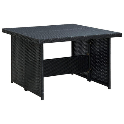 6-tlg. Garten-Lounge-Set mit Auflagen Poly Rattan Schwarz - Pazzar.ch
