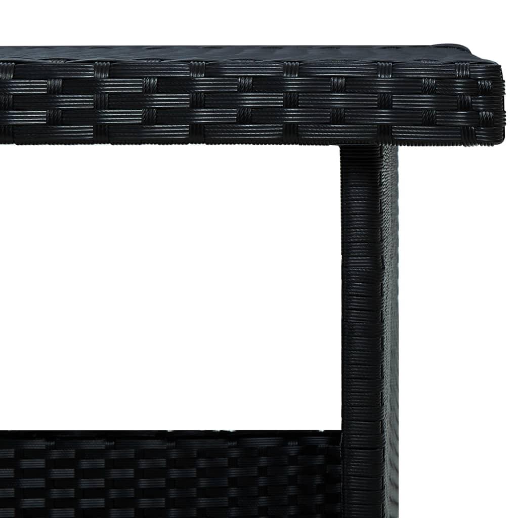 6-tlg. Garten-Lounge-Set mit Auflagen Poly Rattan Schwarz - Pazzar.ch
