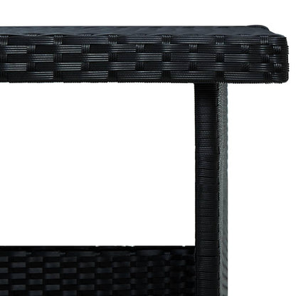 6-tlg. Garten-Lounge-Set mit Auflagen Poly Rattan Schwarz - Pazzar.ch