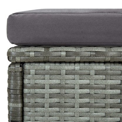 6-tlg. Garten-Lounge-Set mit Auflagen Poly Rattan Grau - Pazzar.ch
