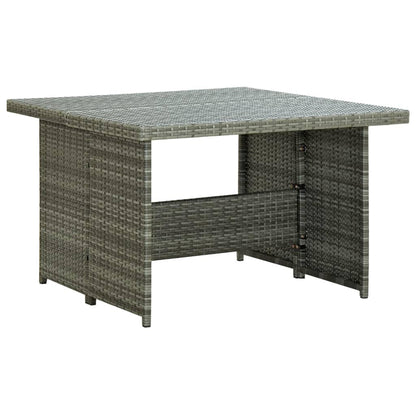 6-tlg. Garten-Lounge-Set mit Auflagen Poly Rattan Grau - Pazzar.ch