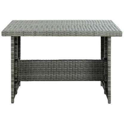 6-tlg. Garten-Lounge-Set mit Auflagen Poly Rattan Grau - Pazzar.ch