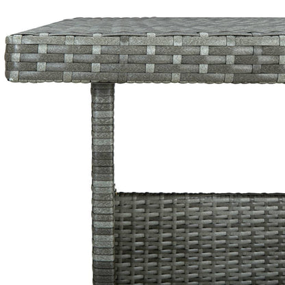 6-tlg. Garten-Lounge-Set mit Auflagen Poly Rattan Grau - Pazzar.ch