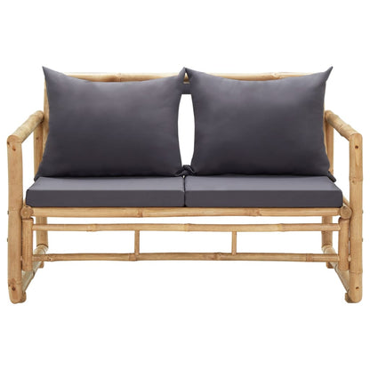 Gartenbank mit Kissen 115 cm Bambus - Pazzar.ch