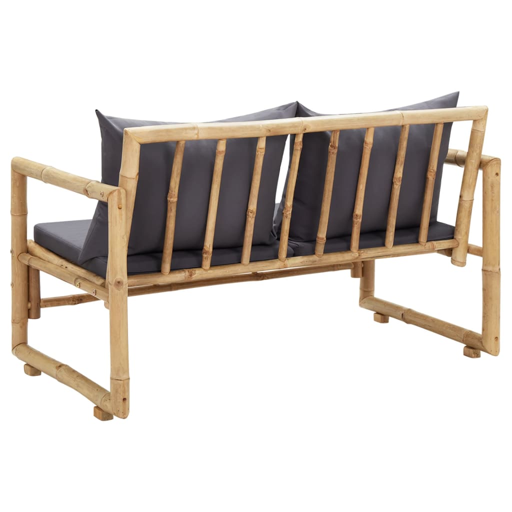 Gartenbank mit Kissen 115 cm Bambus - Pazzar.ch