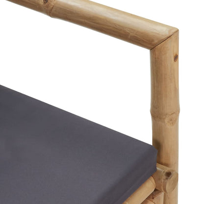 Gartenbank mit Kissen 115 cm Bambus - Pazzar.ch