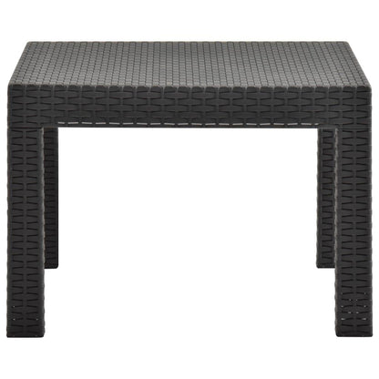 Gartentisch Anthrazit 58x58x41 cm PP Rattan - Pazzar.ch