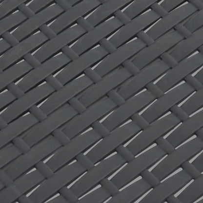 Gartentisch Anthrazit 58x58x41 cm PP Rattan - Pazzar.ch