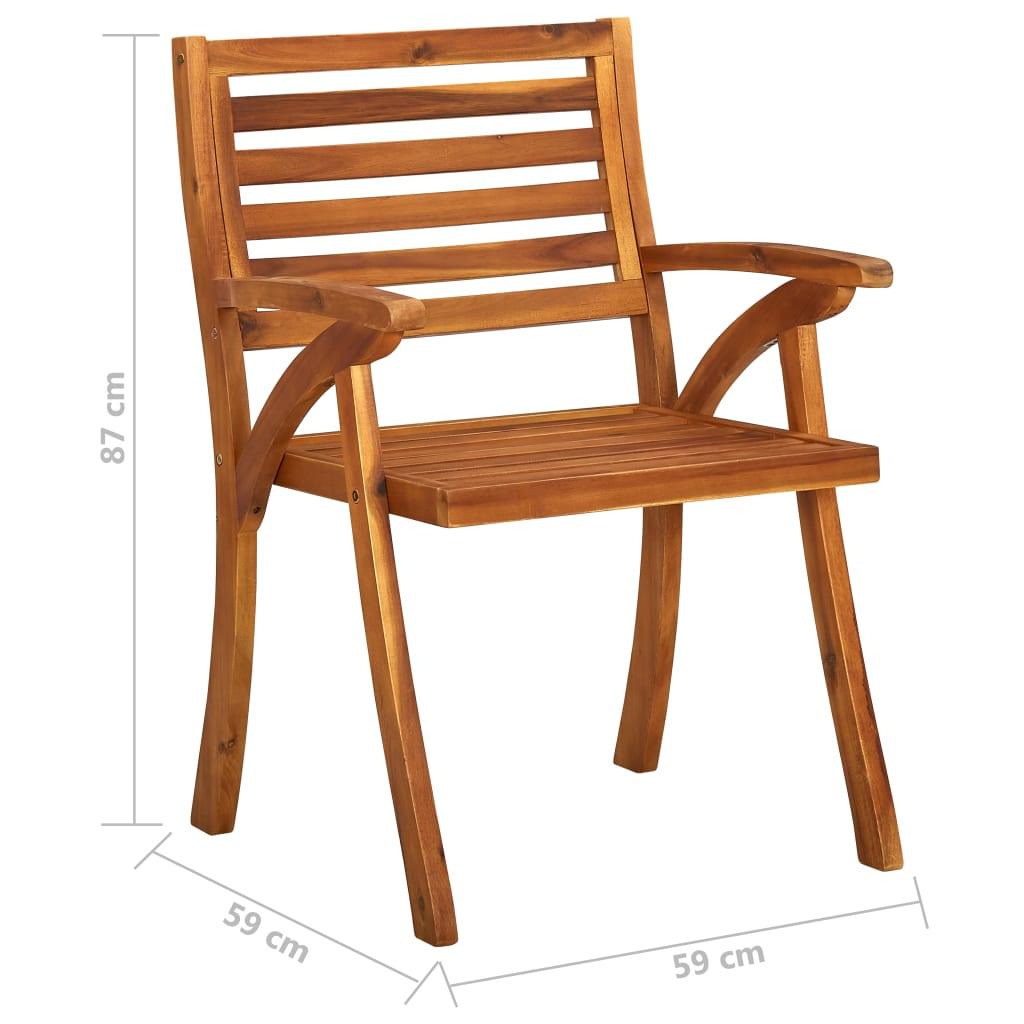 Garten-Essstühle mit Kissen 3 Stk. Massivholz Akazie - Pazzar.ch
