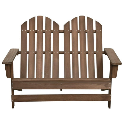 2-Sitzer Adirondack-Gartenbank Massivholz Tanne Braun - Pazzar.ch