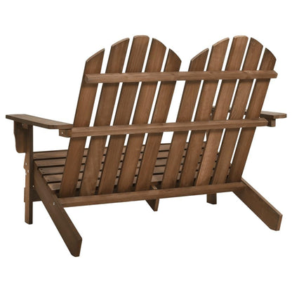 2-Sitzer Adirondack-Gartenbank Massivholz Tanne Braun - Pazzar.ch