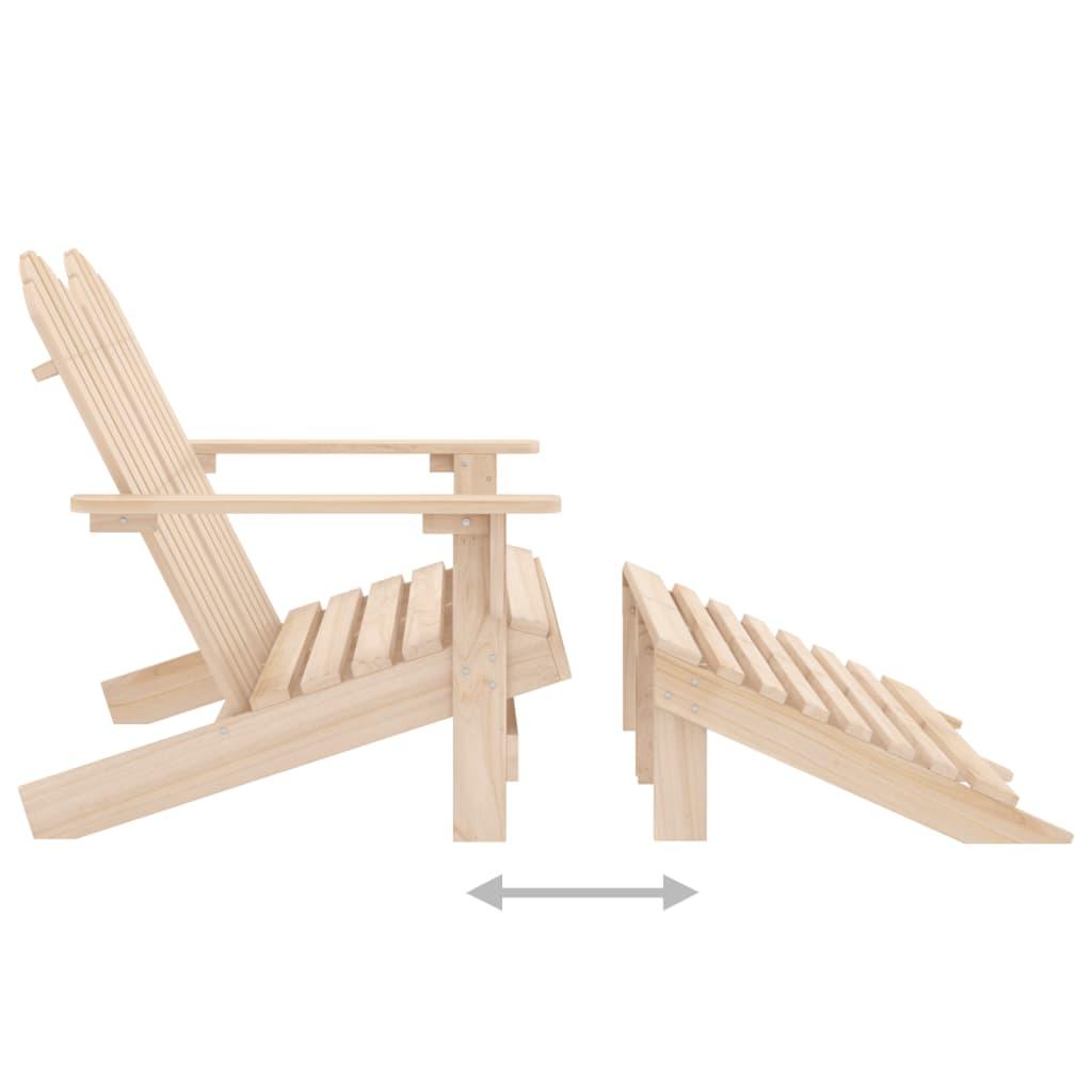 2-Sitzer Adirondack-Gartenbank mit Fußstütze Tannenholz - Pazzar.ch