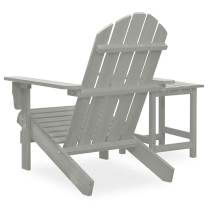 Adirondack-Gartenstuhl mit Tisch Massivholz Tanne Grau - Pazzar.ch
