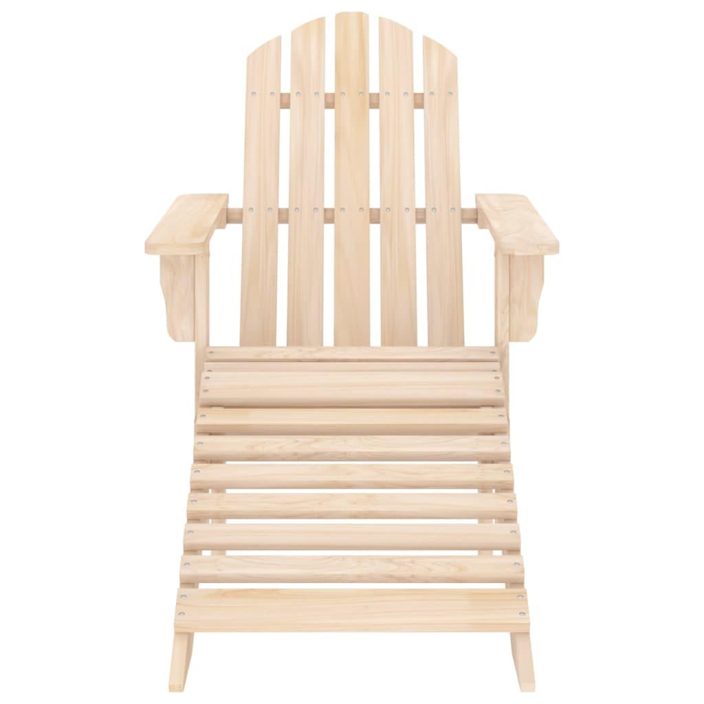 Adirondack-Gartenstuhl mit Fußstütze & Tisch Massivholz Tanne
