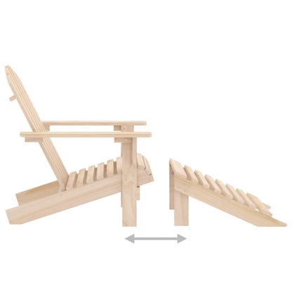 Adirondack-Gartenstuhl mit Fußstütze & Tisch Massivholz Tanne - Pazzar.ch