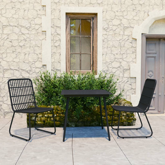 3-tlg. Garten-Essgruppe Poly Rattan und Glas - Pazzar.ch