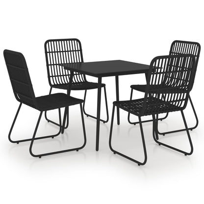 5-tlg. Garten-Essgruppe Poly Rattan und Glas - Pazzar.ch