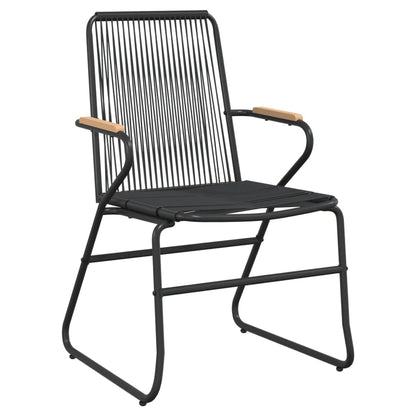 9-tlg. Garten-Essgruppe Schwarz PVC Rattan - Pazzar.ch