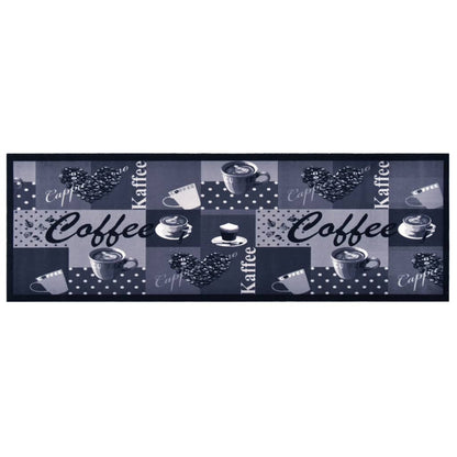 Küchenbodenmatte Waschbar Kaffee Blau 45x150 cm - Pazzar.ch