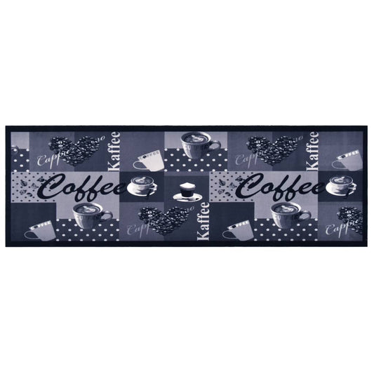 Küchenbodenmatte Waschbar Kaffee Blau 45x150 cm - Pazzar.ch