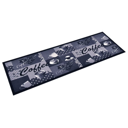 Küchenteppich Waschbar Kaffee Blau 60x180 cm - Pazzar.ch
