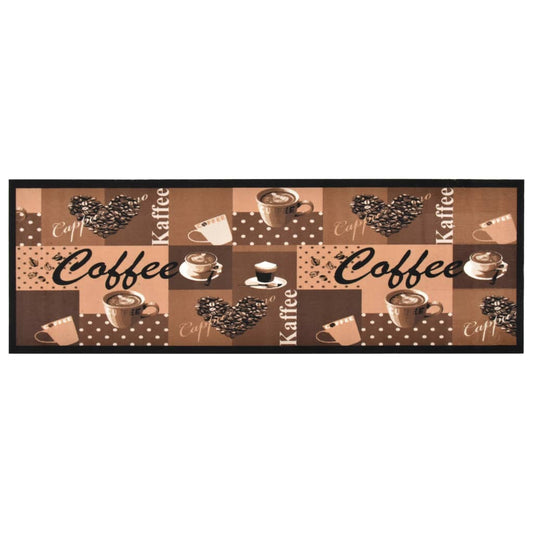 Küchenbodenmatte Waschbar Kaffee Braun 45x150 cm - Pazzar.ch