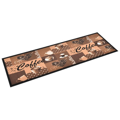 Küchenbodenmatte Waschbar Kaffee Braun 45x150 cm - Pazzar.ch