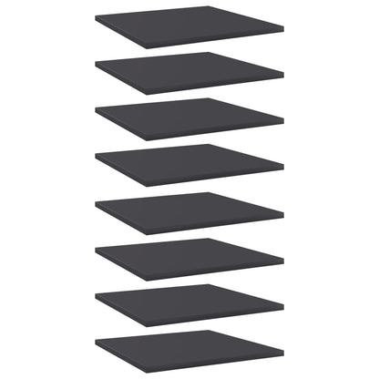 Bücherregal-Bretter 8 Stk. Grau 40x40x1,5 cm Holzwerkstoff - Pazzar.ch