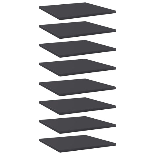 Bücherregal-Bretter 8 Stk. Grau 40x40x1,5 cm Holzwerkstoff - Pazzar.ch