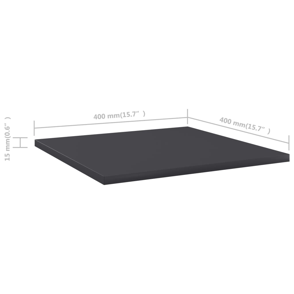 Bücherregal-Bretter 8 Stk. Grau 40x40x1,5 cm Holzwerkstoff - Pazzar.ch