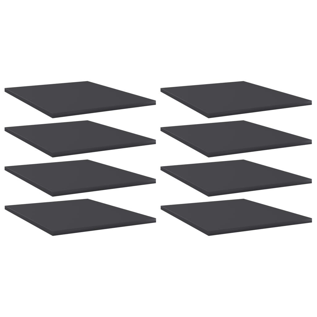 Bücherregal-Bretter 8 Stk. Grau 40x50x1,5 cm Holzwerkstoff - Pazzar.ch