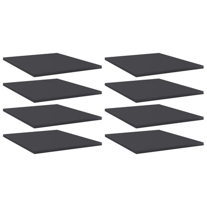 Bücherregal-Bretter 8 Stk. Grau 40x50x1,5 cm Holzwerkstoff - Pazzar.ch