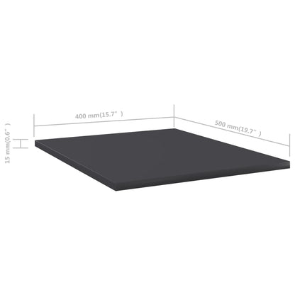 Bücherregal-Bretter 8 Stk. Grau 40x50x1,5 cm Holzwerkstoff - Pazzar.ch