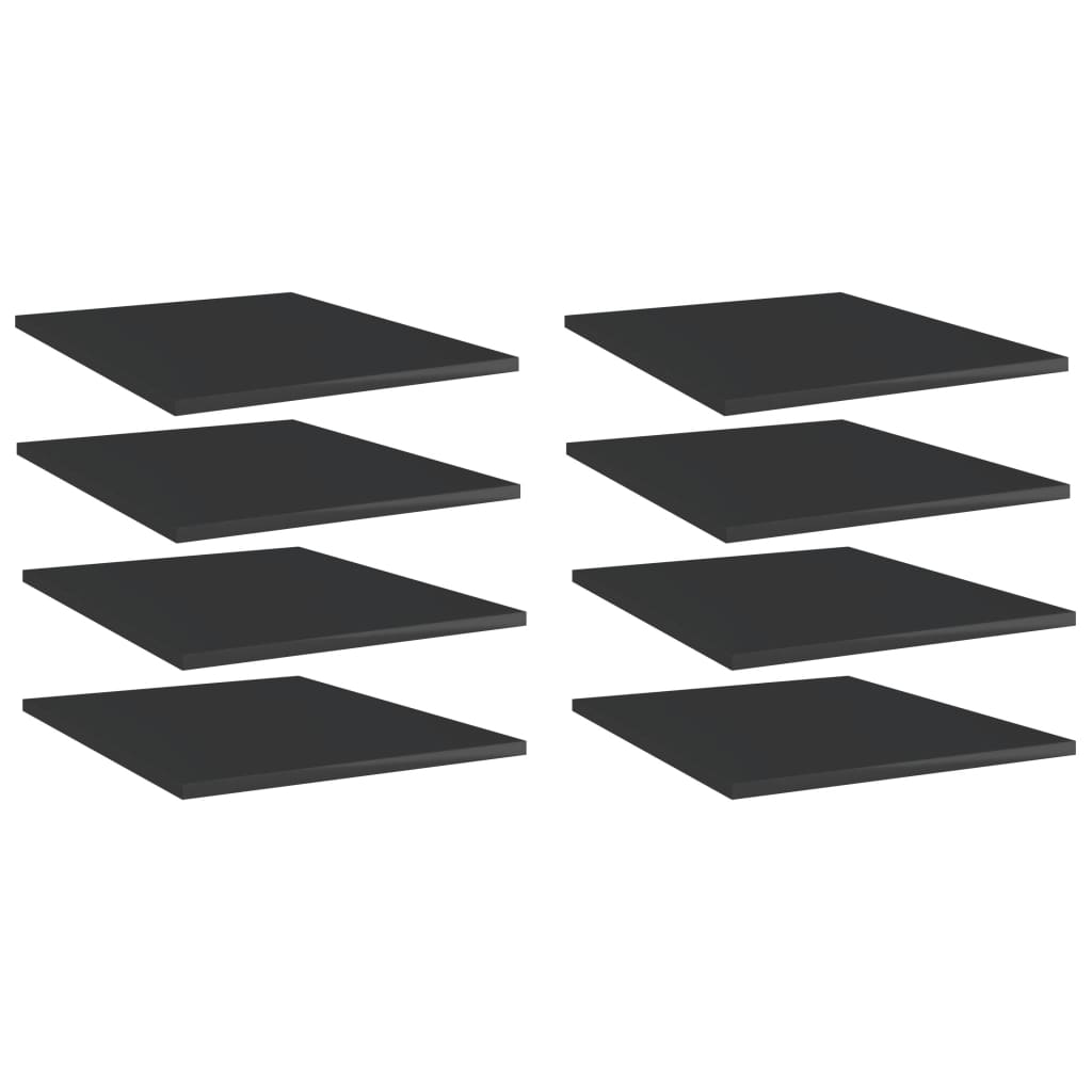 Bücherregal-Bretter 8 Stk. Hochglanz-Schwarz 40x50x1,5 cm - Pazzar.ch