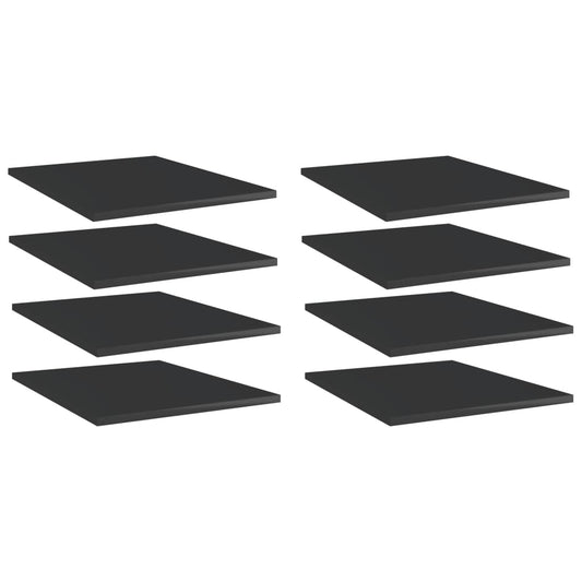 Bücherregal-Bretter 8 Stk. Hochglanz-Schwarz 40x50x1,5 cm - Pazzar.ch
