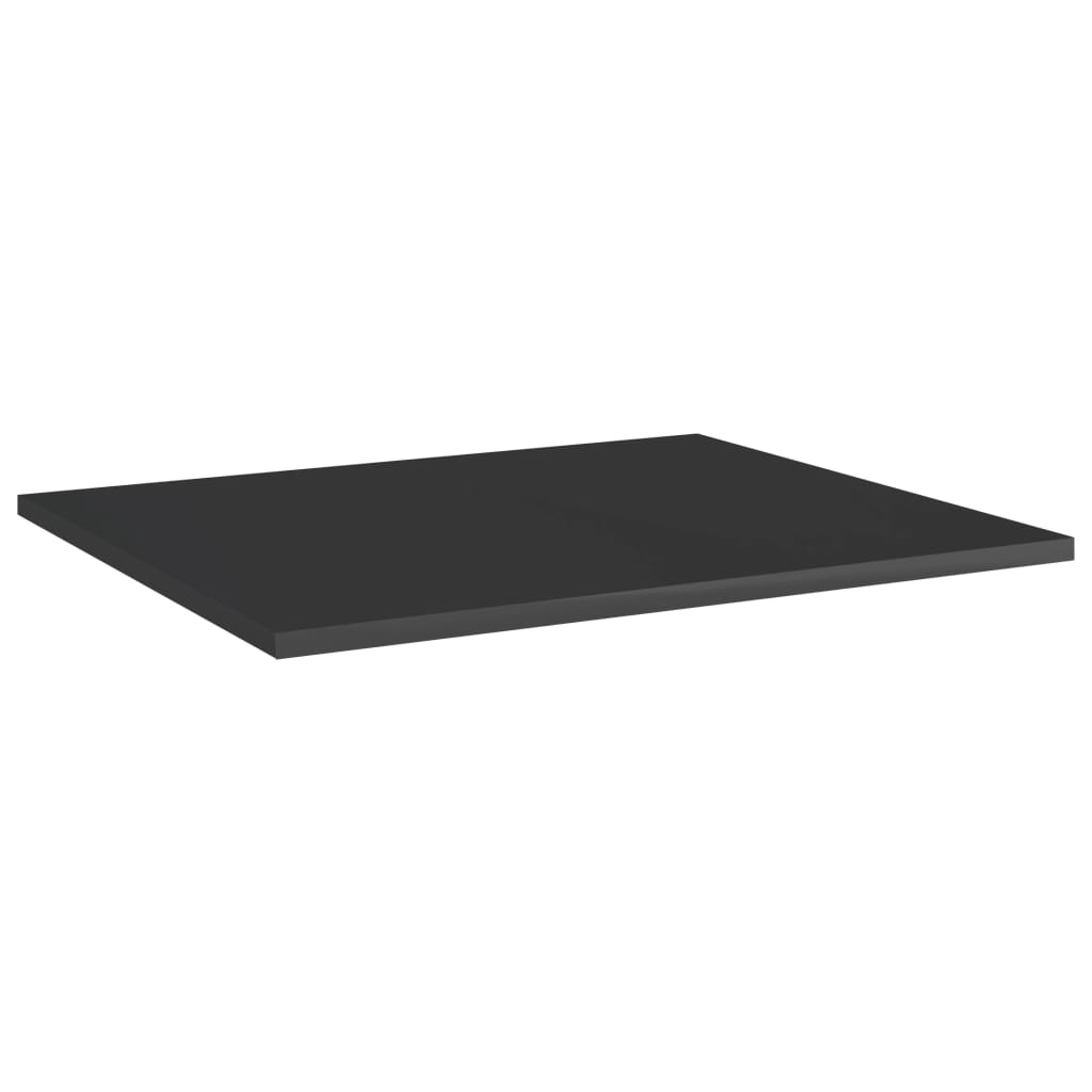 Bücherregal-Bretter 8 Stk. Hochglanz-Schwarz 60x50x1,5 cm