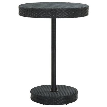 5-tlg. Gartenbar-Set mit Kissen Poly Rattan Schwarz - Pazzar.ch