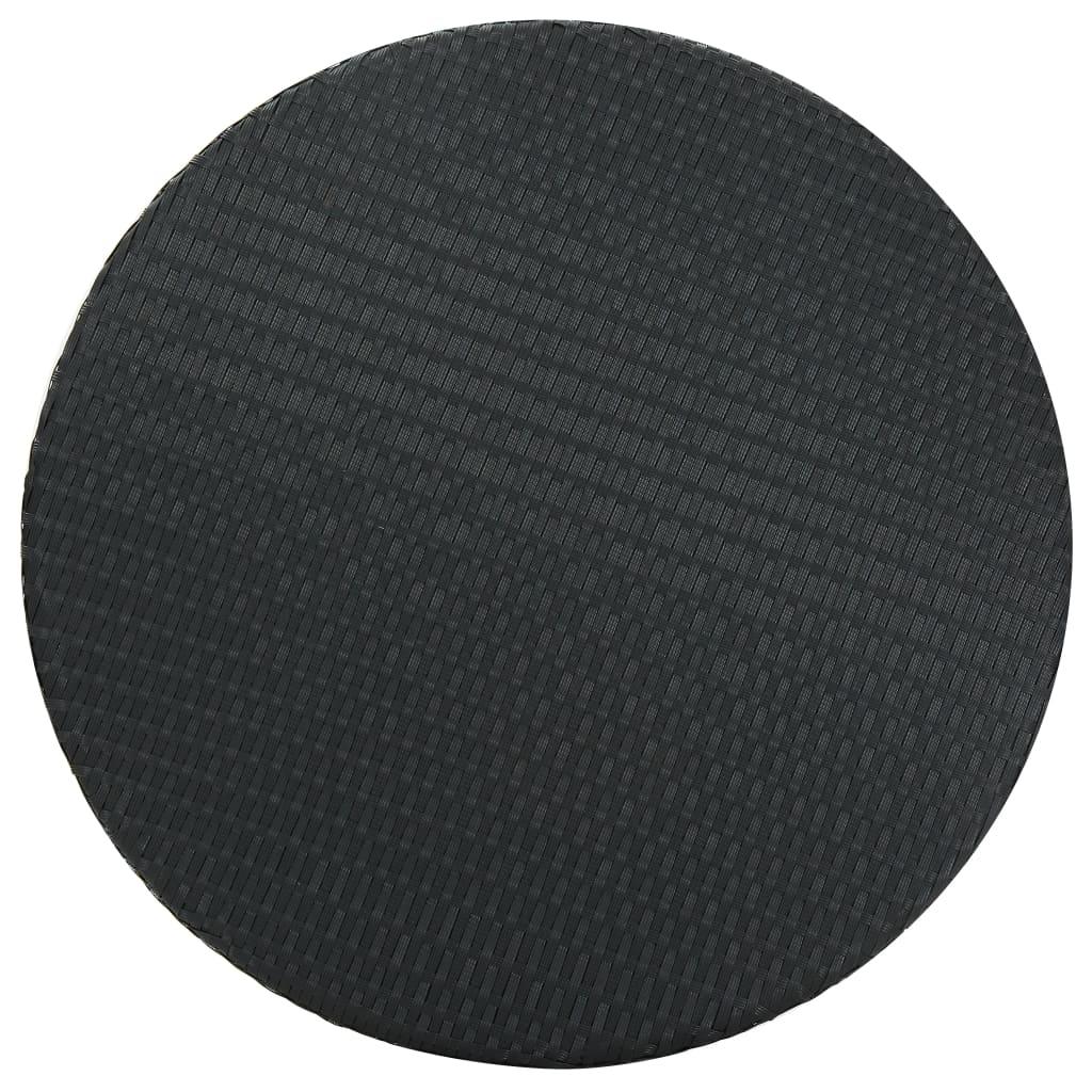 5-tlg. Gartenbar-Set mit Kissen Poly Rattan Schwarz - Pazzar.ch