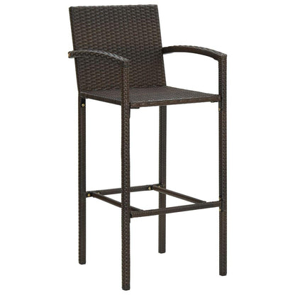 5-tlg. Gartenbar-Set Poly Rattan Braun - Pazzar.ch