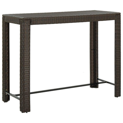 7-tlg. Gartenbar-Set mit Kissen Poly Rattan Braun - Pazzar.ch