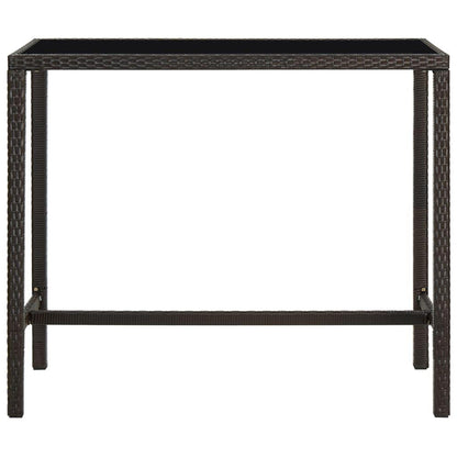 7-tlg. Gartenbar-Set mit Kissen Poly Rattan Braun - Pazzar.ch