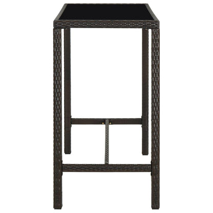 7-tlg. Gartenbar-Set mit Kissen Poly Rattan Braun - Pazzar.ch