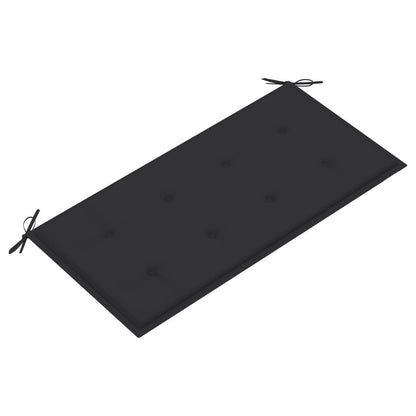 Gartenbank mit Anthrazit Auflage 112 cm Massivholz Teak - Pazzar.ch