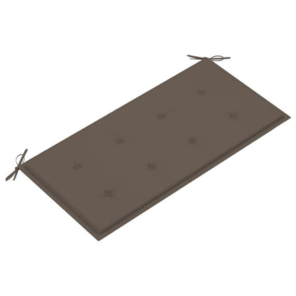 Gartenbank mit Taupe Auflage 112 cm Massivholz Teak - Pazzar.ch