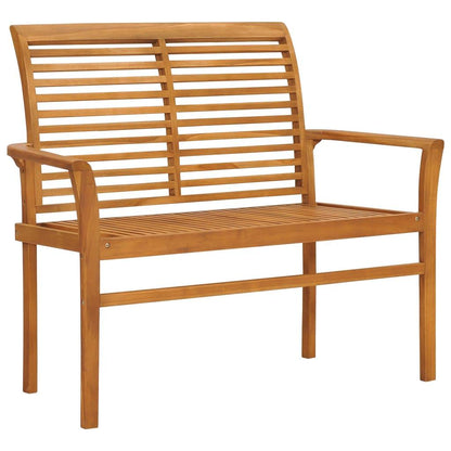 Gartenbank mit Königsblauer Auflage 112 cm Massivholz Teak - Pazzar.ch