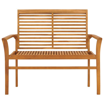 Gartenbank mit Königsblauer Auflage 112 cm Massivholz Teak - Pazzar.ch