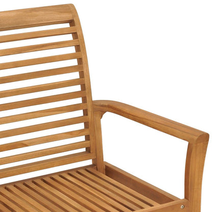Gartenbank mit Königsblauer Auflage 112 cm Massivholz Teak - Pazzar.ch