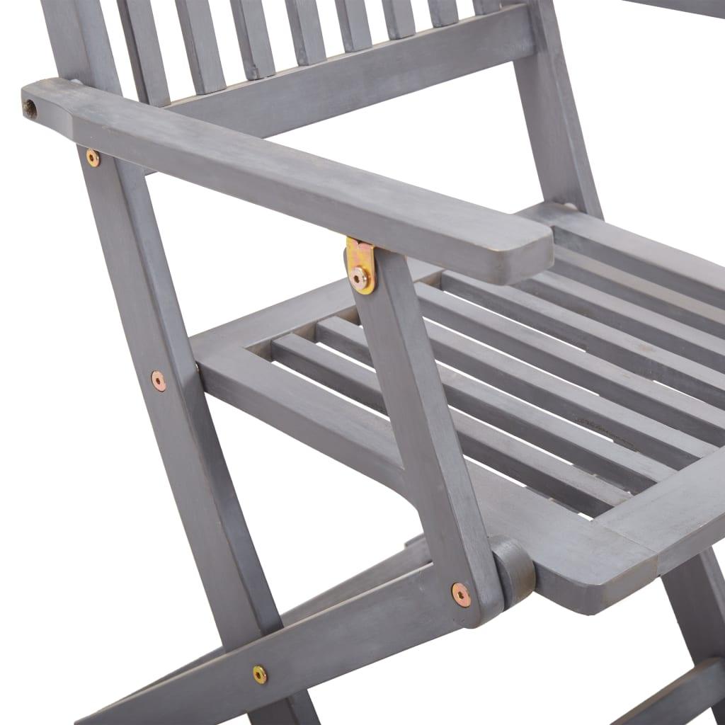 Klappbare Gartenstühle 2 Stk. mit Sitzkissen Massivholz Akazie - Pazzar.ch